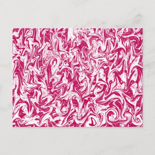 Rosa und weißer Swirl Postkarte (Vorderseite)