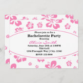 Rosa und weißer tropischer Hibiskus Einladung (Vorne/Hinten)