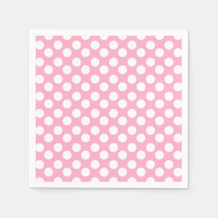 Rosa und weißer Tupfen-Papierserviette Serviette
