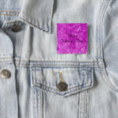 Rosa und weißer Valentinsgruß-Entwurf Button (Beispiel)
