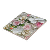 Rosa- und weißerblumendruck fliese (Seite)