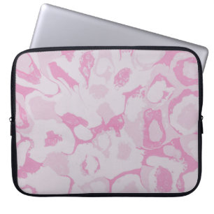 ROSA UND WEIßES BLUMENGEWEBE LAPTOPSCHUTZHÜLLE