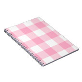 Rosa und weißes Büffel-Karo-Notizbuch Notizblock (Rechte Seite)