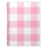 Rosa und weißes Büffel-Karo-Notizbuch Notizblock (Vorderseite)