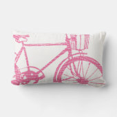 Rosa und weißes Fahrradkissen Lendenkissen (Rückseite)