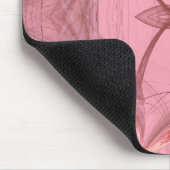 Rosa und weißes Fraktal Mousepad (Ecke)