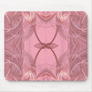 Rosa und weißes Fraktal Mousepad