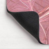 Rosa und weißes Fraktal Mousepad (Ecke)