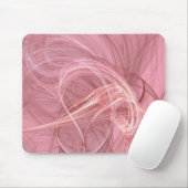 Rosa und weißes Fraktal Mousepad (Mit Mouse)