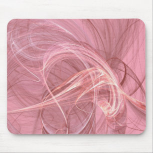 Rosa und weißes Fraktal Mousepad