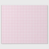 Rosa und weißes Gingham Geschenkpapier (Flach)