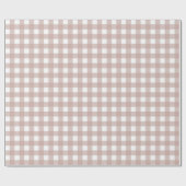 Rosa und weißes Gingham-Karo-Karo-Muster Geschenkpapier (Flach)