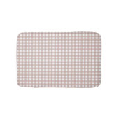 Rosa und weißes Gingham-Karo-Muster Badematte (Vorderseite)