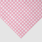 Rosa und weißes Gingham-Karo-Seidenpapier Seidenpapier (Ausschnitt)