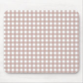 Rosa und weißes Gingham-Muster Pastell-Kariert Mousepad (Vorne)