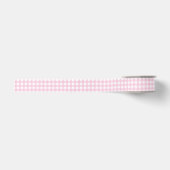 Rosa und weißes Gingham Ripsband (Vorderseite)