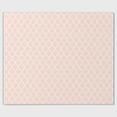 Rosa und weißes marokkanisches Quatrefolie Geschenkpapier (Flach)
