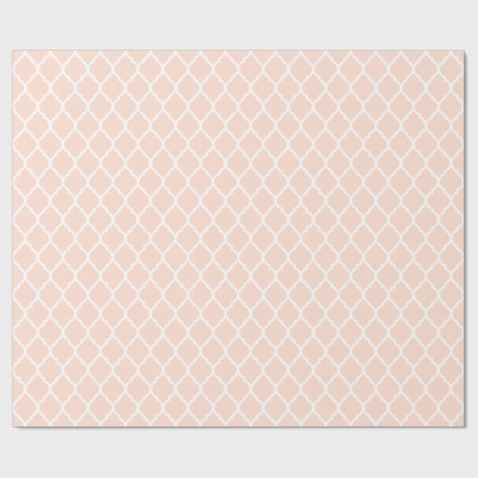 Rosa und weißes marokkanisches Quatrefolie Geschenkpapier (Flach)