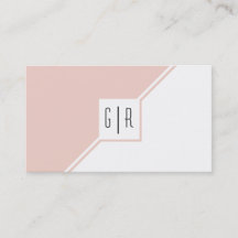 Rosa und weißes Monogramm modern geometrisch