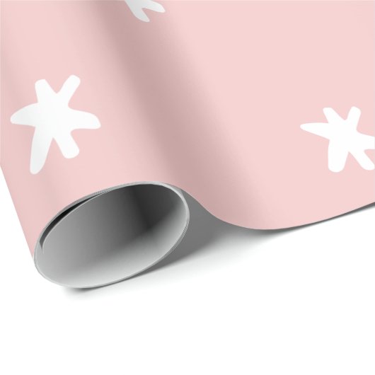 Rosa und weißes Muster Geschenkpapier (Rolleneckpunkt)