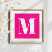 Rosa und weißes, mutiges, stilvolles Monogramm Poster