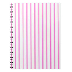Rosa und weißes Nadelstreifen-Notizbuch Notizblock
