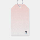 Rosa und weißes Ombre Geschenkanhänger (Rückseite)