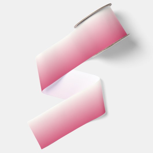 Rosa und weißes Ombre Ripsband (Rückseite)