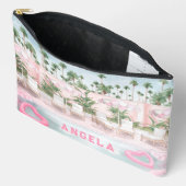 Rosa und weißes Party am Pool Zubehörtasche (Offen)