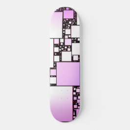 Rosa und weißes Quadrat tanzen Skateboard