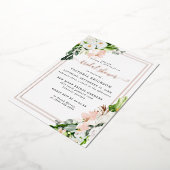 Rosa und weißes tropisches Brautparty Folieneinladung (Gedreht)