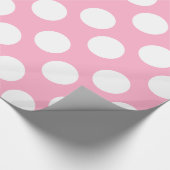 Rosa und weißes Tupfen-Geschenk-Packpapier Geschenkpapier (Ecke)