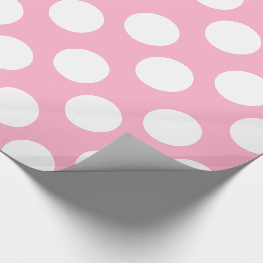 Rosa und weißes Tupfen-Geschenk-Packpapier Geschenkpapier (Ecke)
