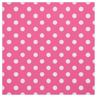 Rosa und weißes Tupfen-Muster Stoff