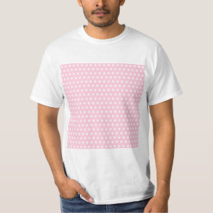Rosa und weißes Tupfen-Muster T-Shirt