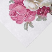 Rosa-und weißeVintage Rosen Seidenpapier (Ausschnitt)