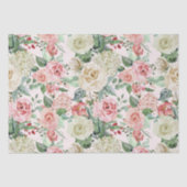 Rosa- und Weißrosengarten Seidenpapier (Vorderseite)