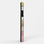 Rosa und Weißsteine und Glitzer-Agate-Monogramm Case-Mate iPhone Hülle (Hinten/Rechts)