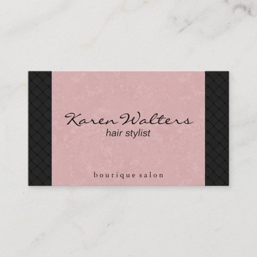 Rosa und Woven Visitenkarte (Vorderseite)