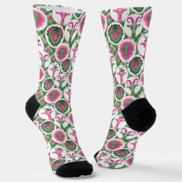 Rosa und Zitronengraue Hipster Socken