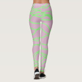 Rosa und Zitronengrün, dicht Abstrakte Leggings (Rückseite)