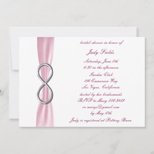 Rosa Unendlichkeit Brautdusche Einladung