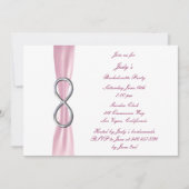 Rosa Unendlichkeit Junggeselinnen-Abschied Einladu Einladung (Vorderseite)