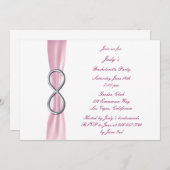 Rosa Unendlichkeit Junggeselinnen-Abschied Einladu Einladung (Vorne/Hinten)