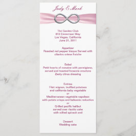 Rosa Unfinity Wedding Menu Card Menükarte