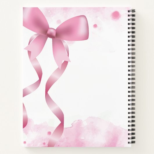 Rosa Uni Notizblock (Rückseite)