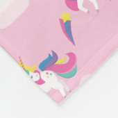 Rosa Unicorn Baby Name Fleecedecke (Ecke)