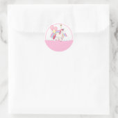 Rosa Unicorn Classic Scrapbook Aufkleber (Tasche)