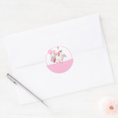 Rosa Unicorn Classic Scrapbook Aufkleber (Umschlag)