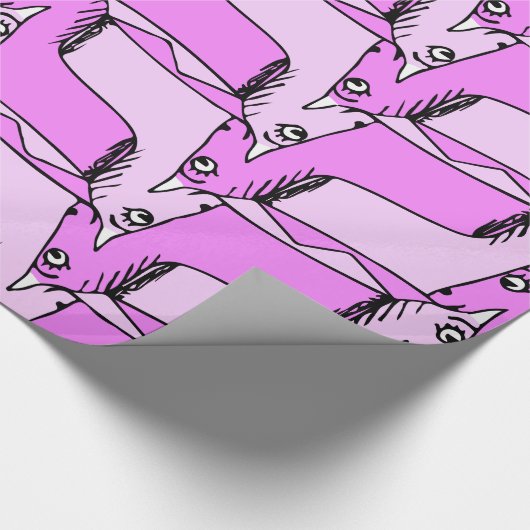 Rosa Unicorn Geschenkpapier (Ecke)